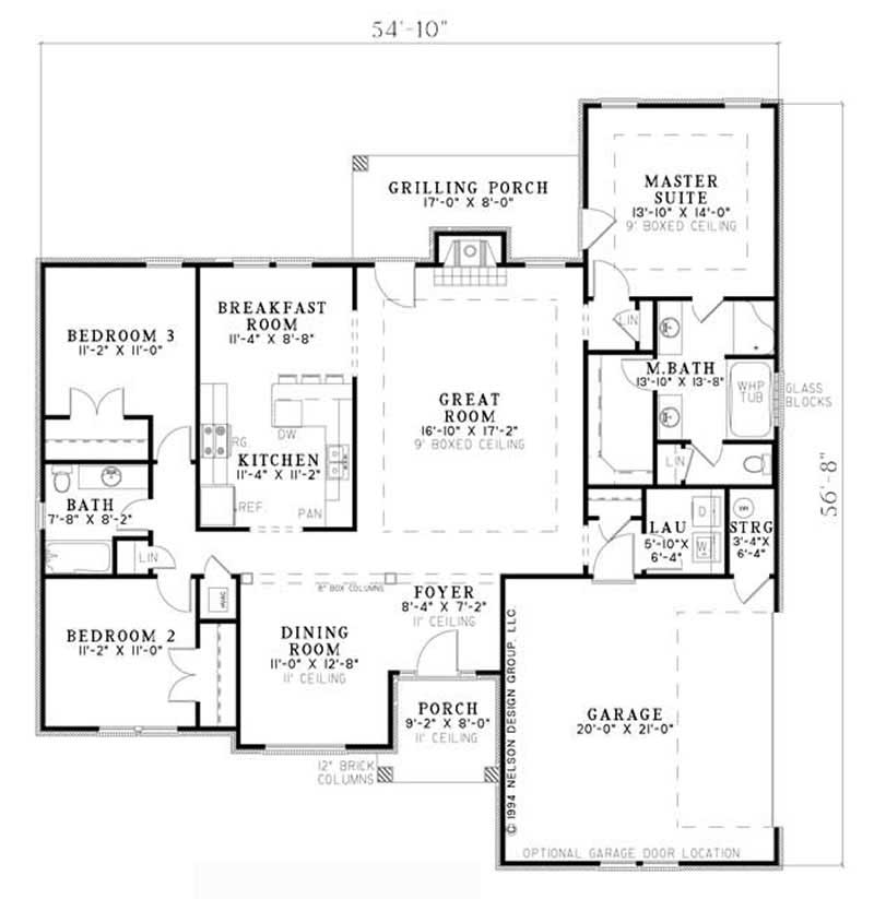 Floor Plan First Story of Contemporary Plan #153-1731