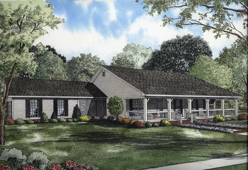 Left Side View of this 3-Bedroom, 1800 Sq Ft Plan - 153-1744