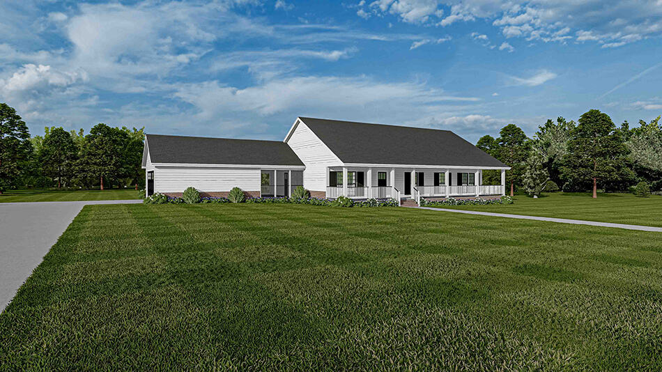 Left Side View of this 3-Bedroom, 1800 Sq Ft Plan - 153-1744