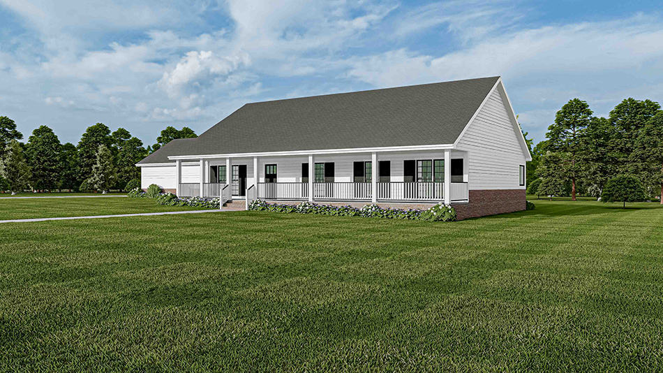 Right Side View of this 3-Bedroom, 1800 Sq Ft Plan - 153-1744