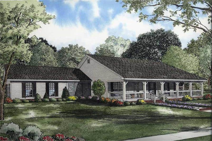 Country ranch (ThePlanCollection: Plan #153-1744)