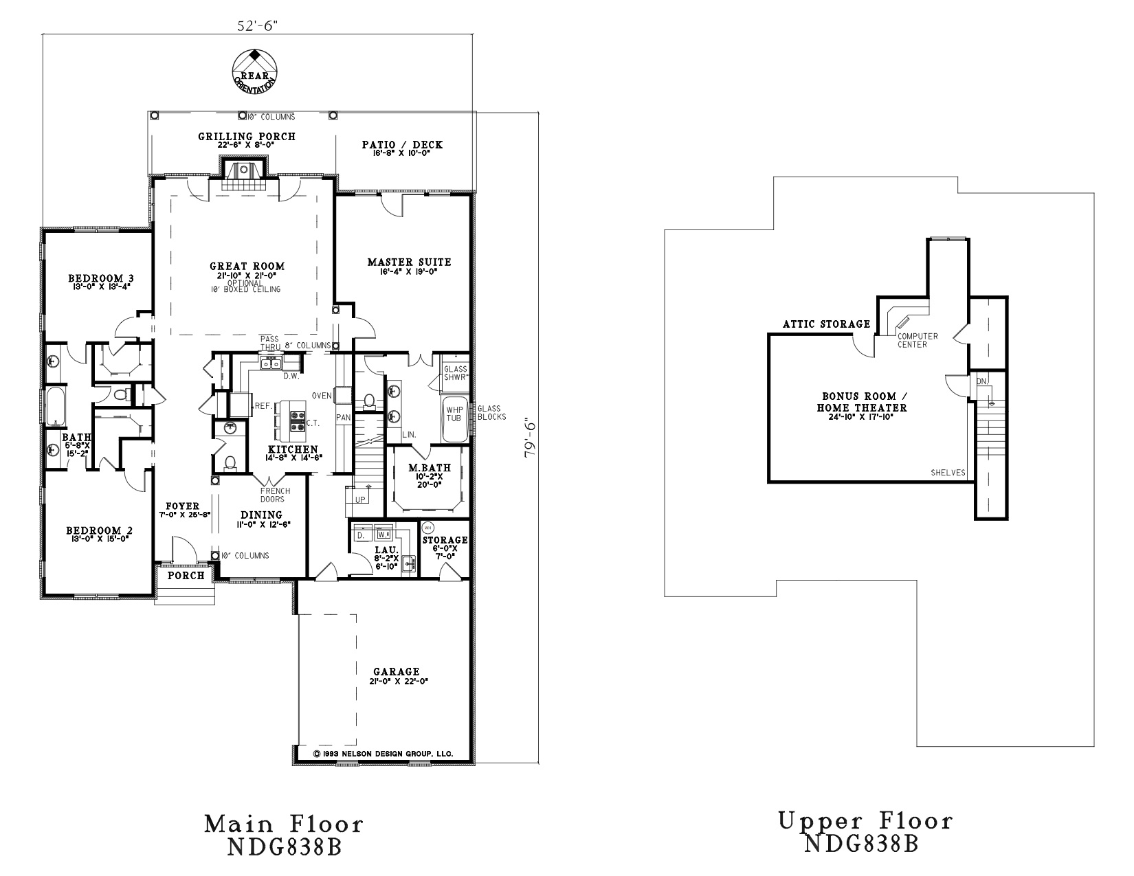 Floor Plan First Story of European Plan #153-1745
