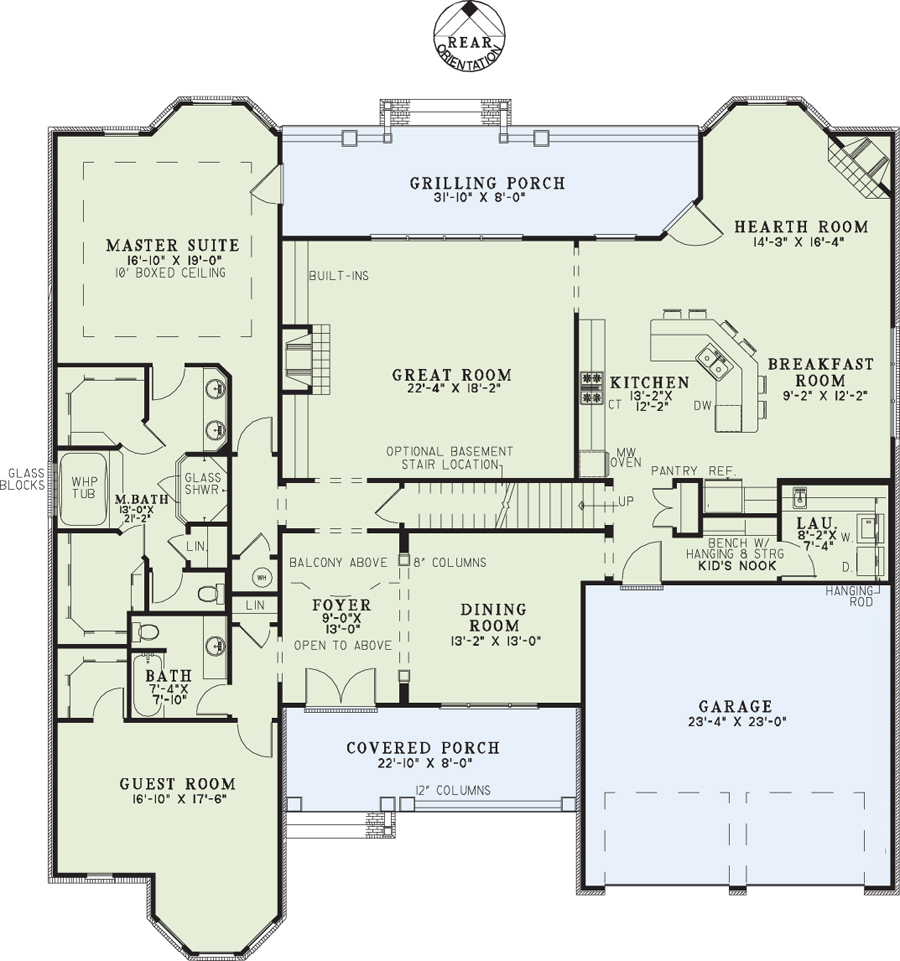 Floor Plan First Story of Contemporary Plan #153-1746