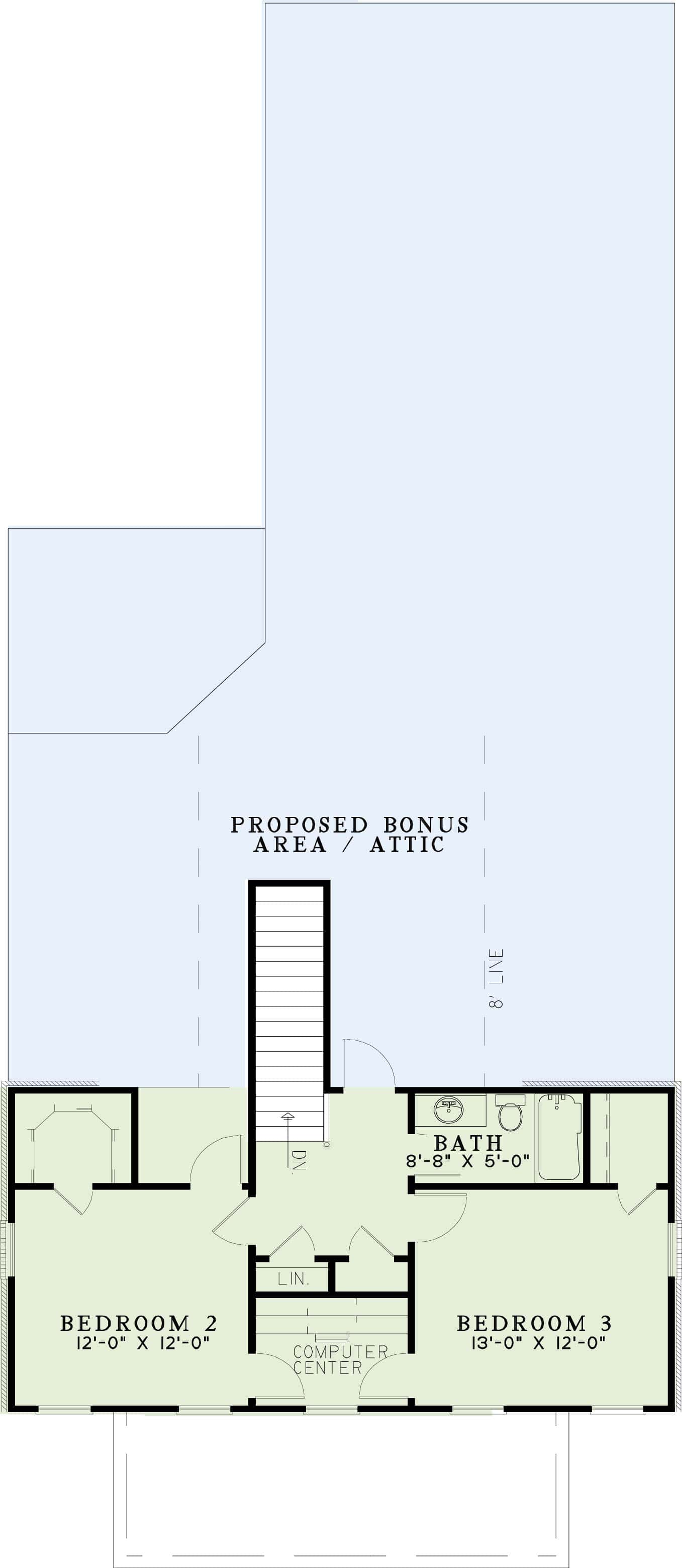 Upper Level of Colonial Plan #153-1747