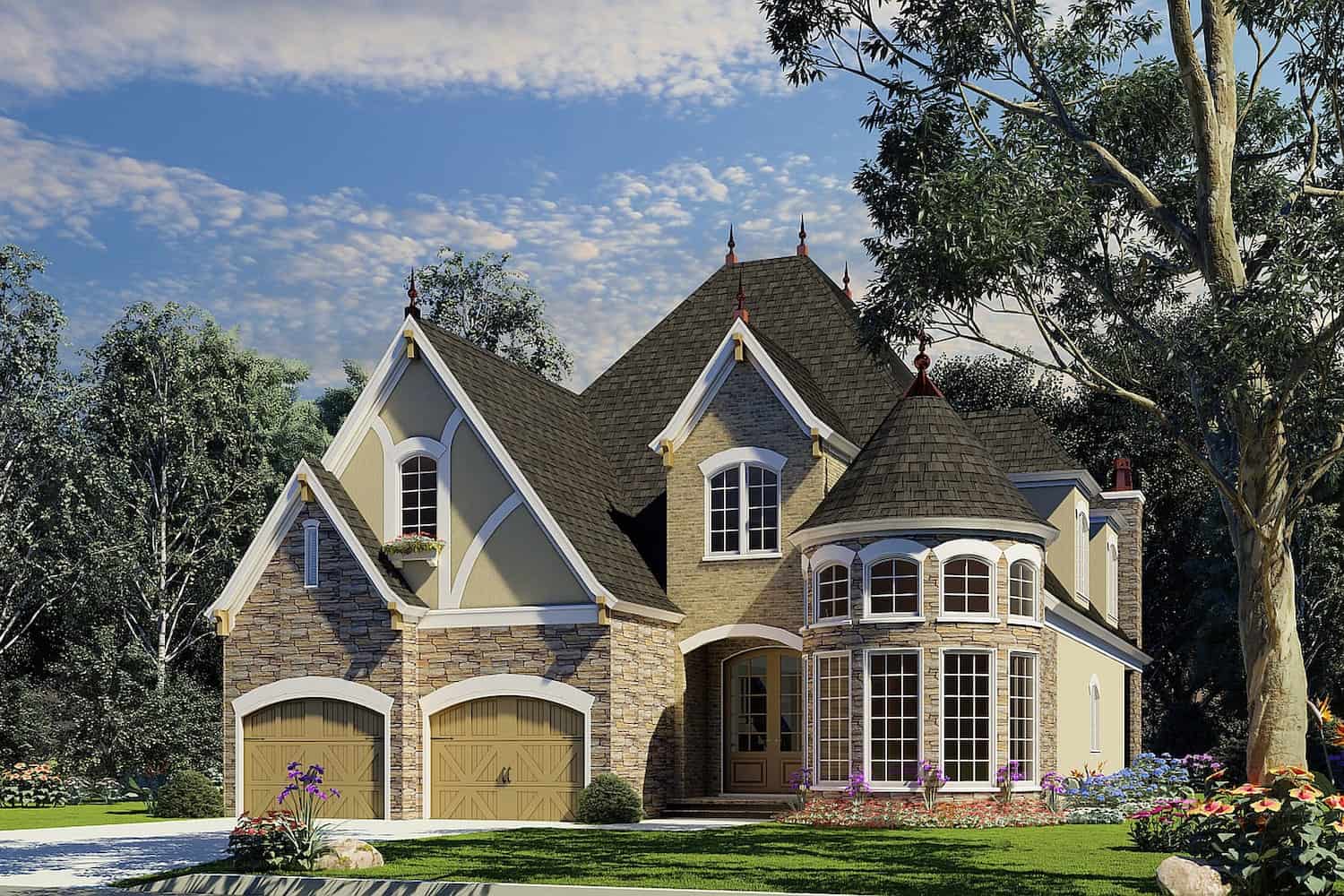 Front View of this 4-Bedroom, 2889 Sq Ft Plan - 153-1750