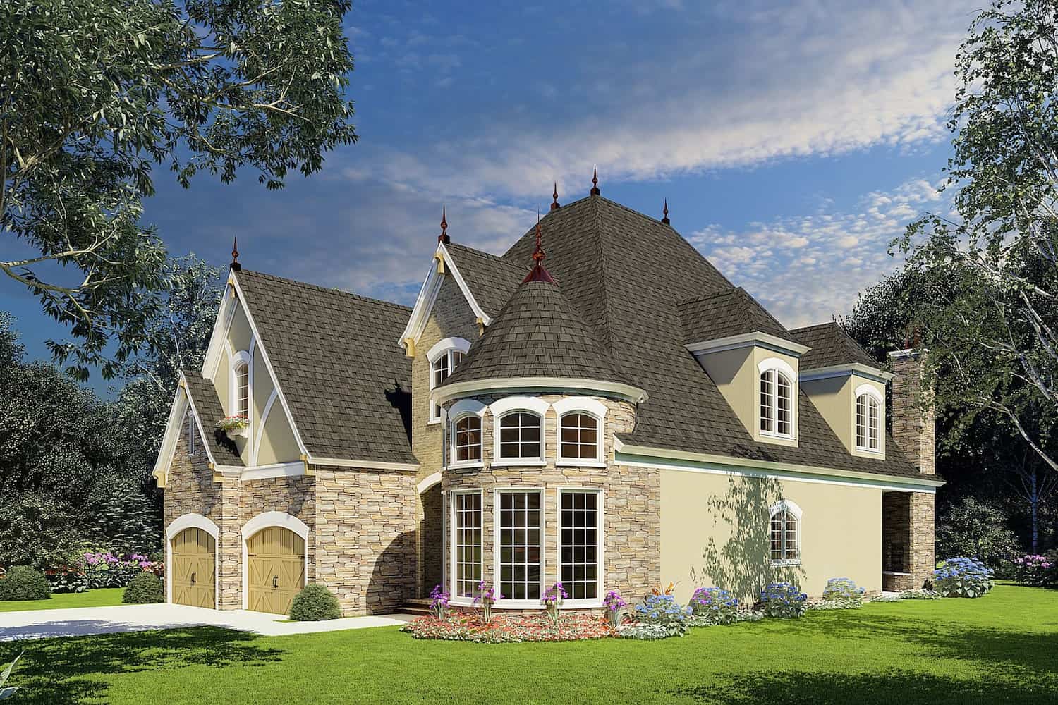 Right Side View of this 4-Bedroom, 2889 Sq Ft Plan - 153-1750