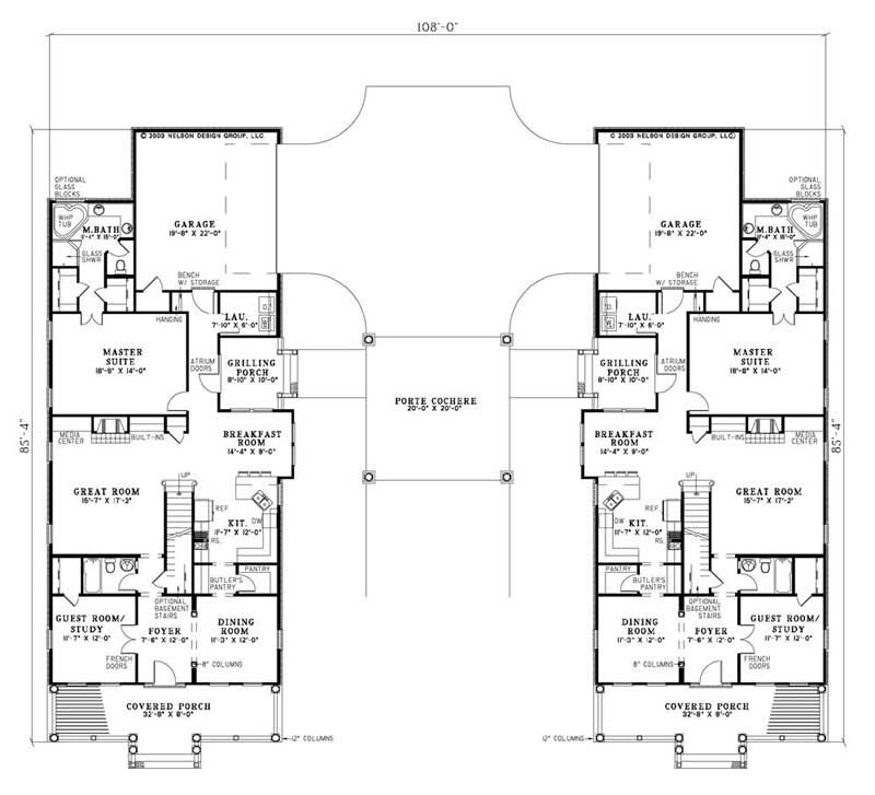 Floor Plan First Story of Cape Cod Plan #153-1753
