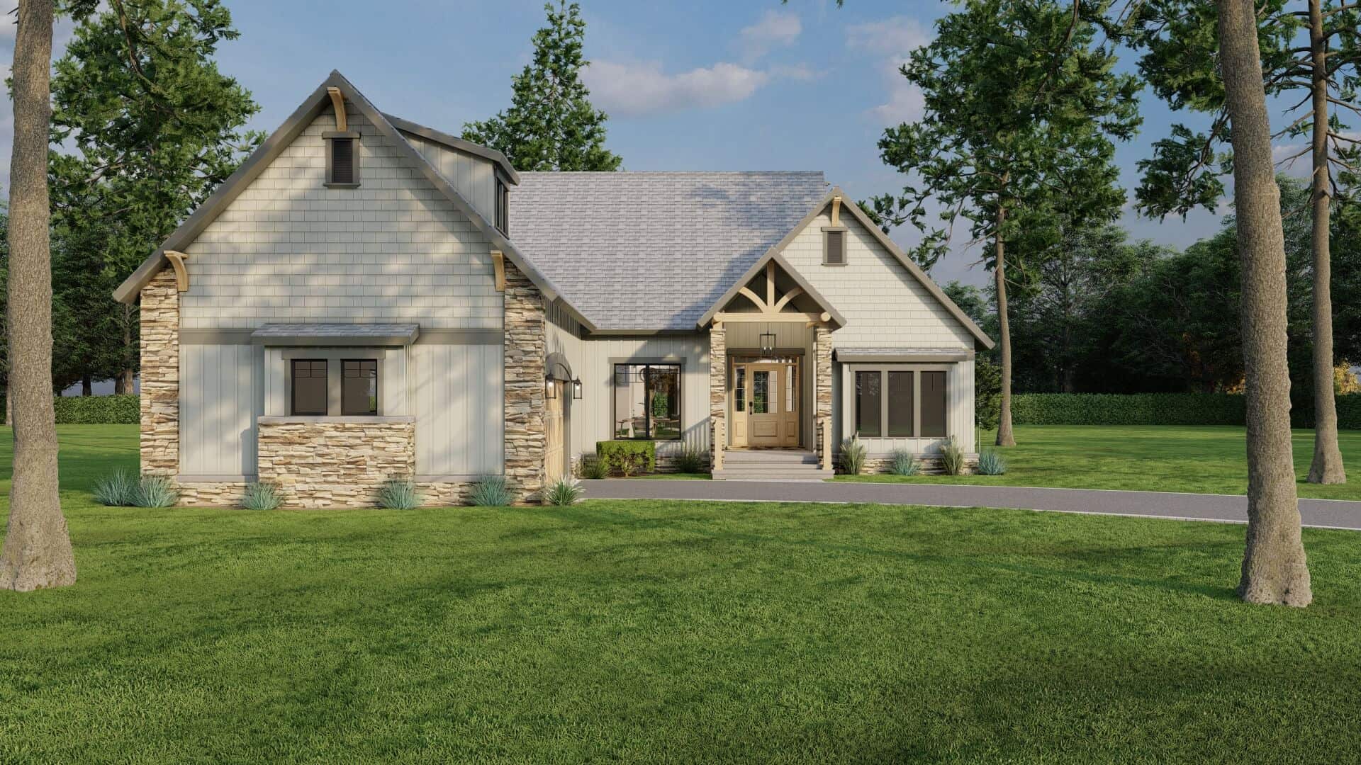 Front View of this 3-Bedroom,1874 Sq Ft Plan -153-1755