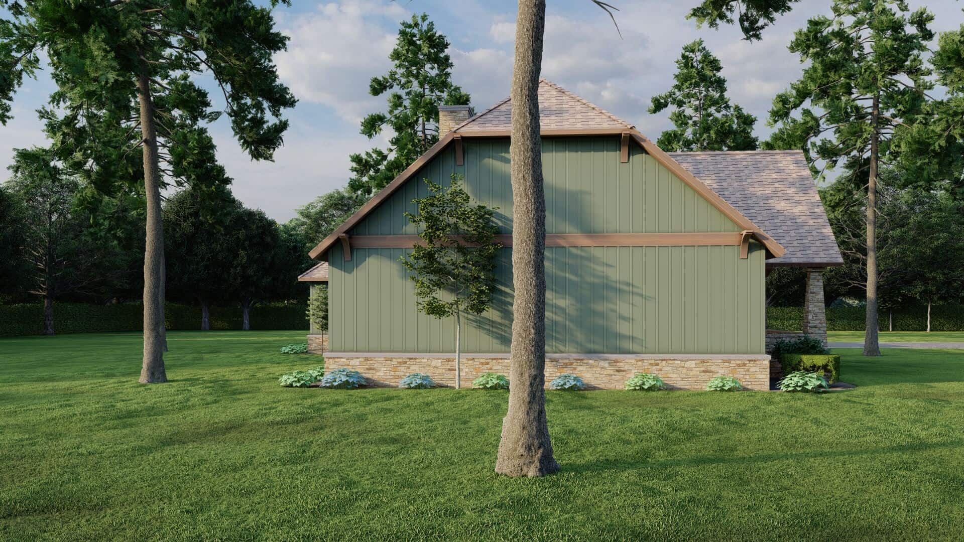 Left Side View of this 3-Bedroom,1982 Sq Ft Plan -153-1762