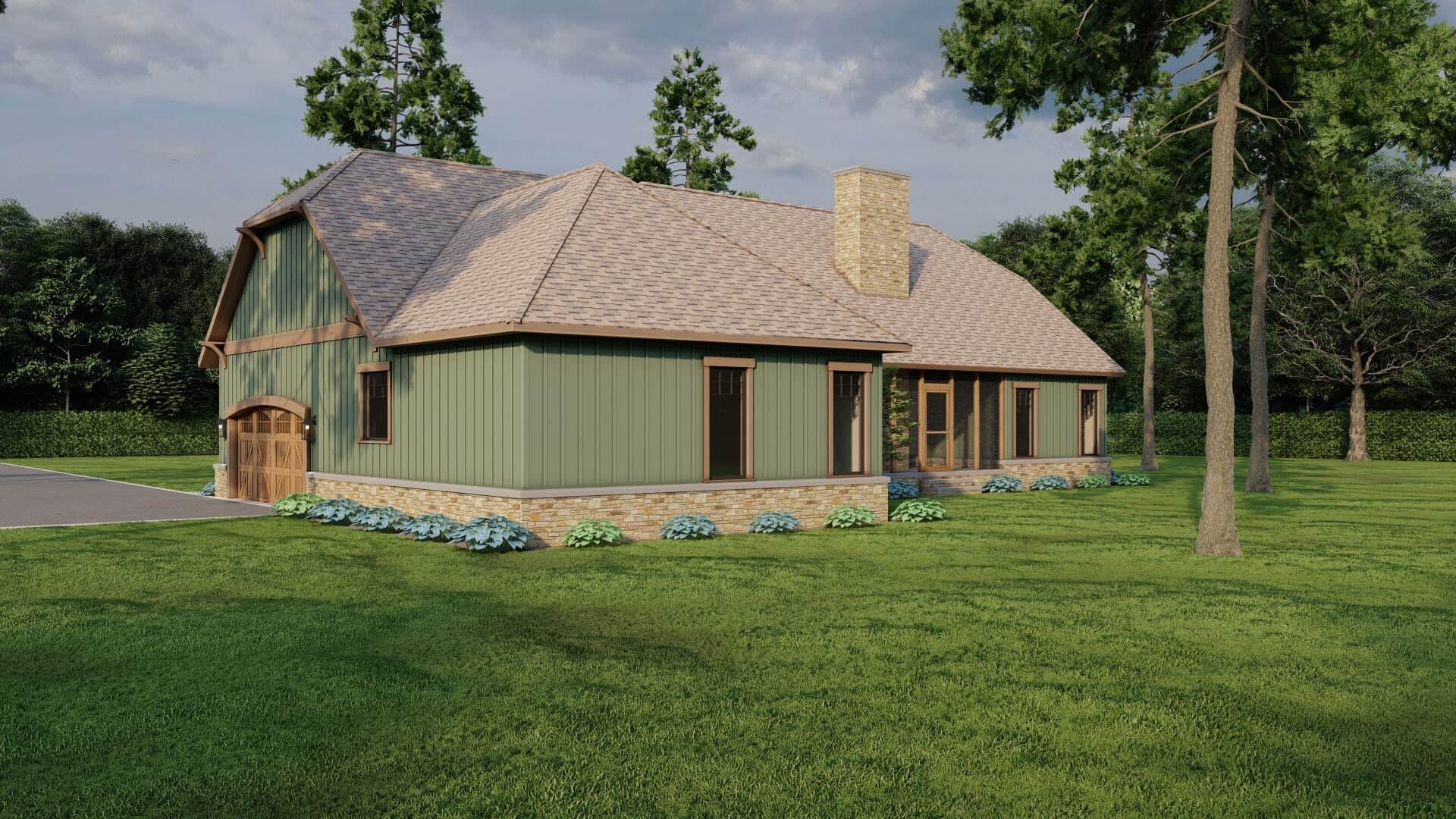 Rear View of this 3-Bedroom,1982 Sq Ft Plan -153-1762