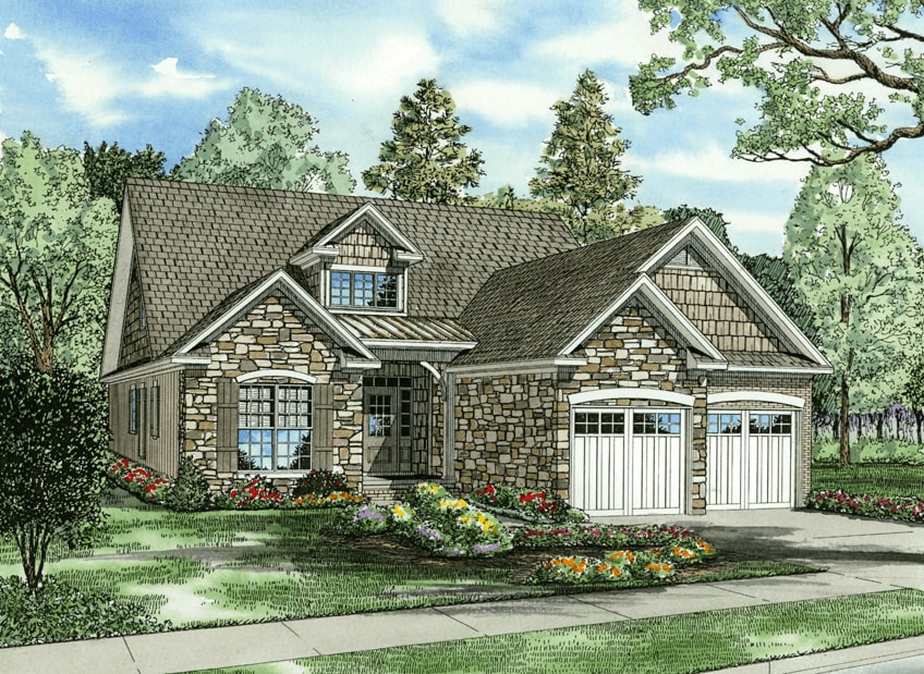 Front elevation of Cape Cod home (ThePlanCollection: House Plan #153-1768)