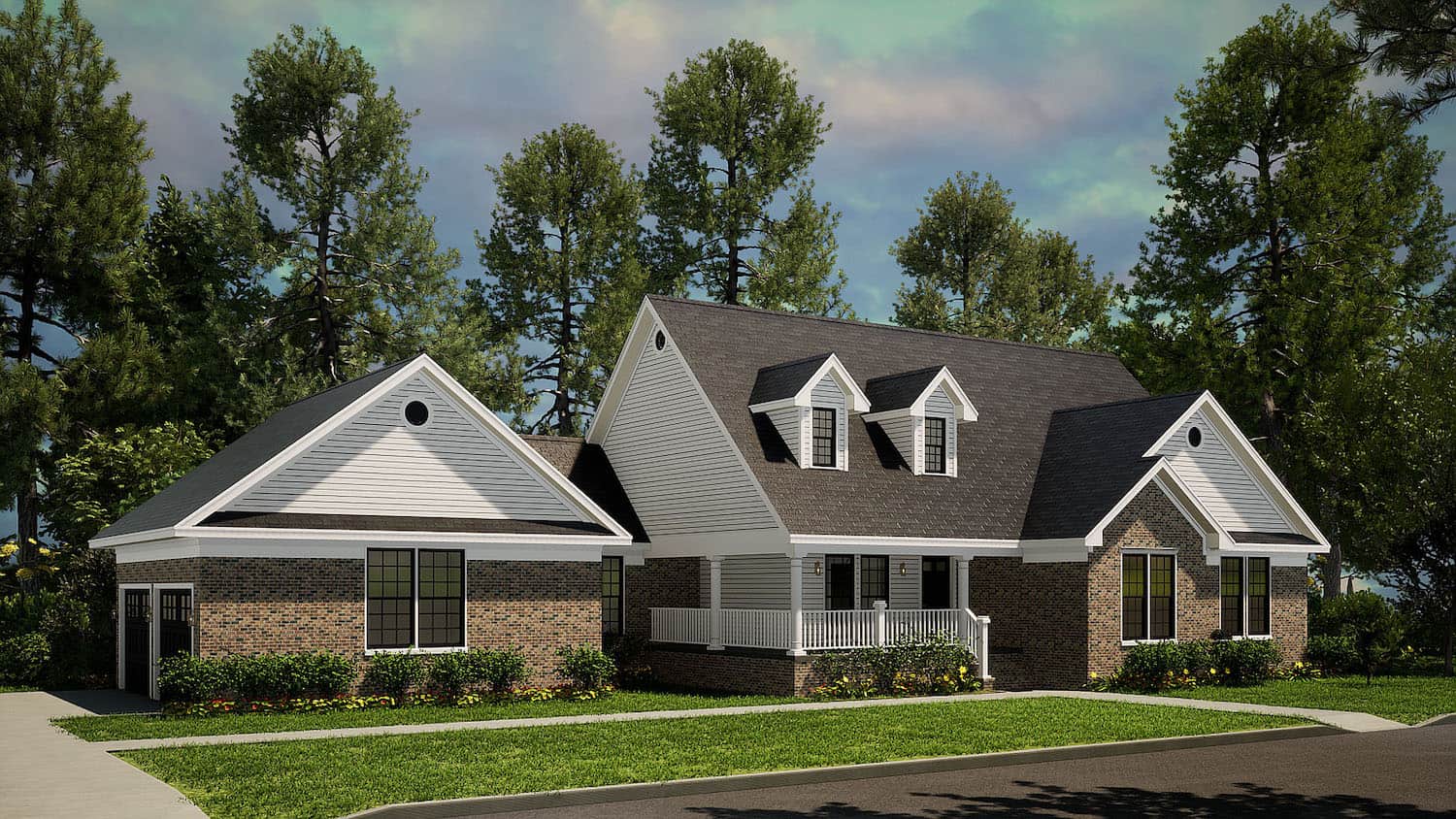 Left Side View of this 3-Bedroom, 1853 Sq Ft Plan - 153-1779