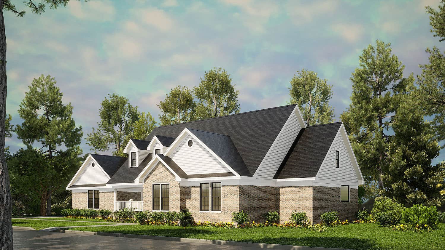Right Side View of this 3-Bedroom, 1853 Sq Ft Plan - 153-1779