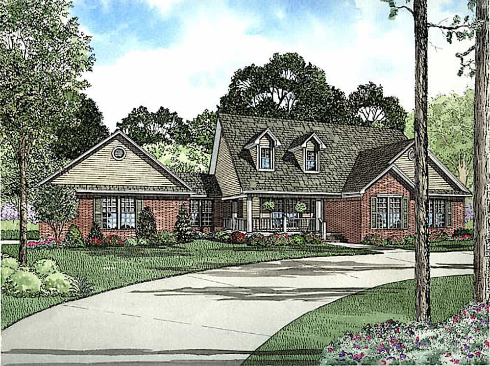 Front View of this 3-Bedroom, 1853 Sq Ft Plan - 153-1779