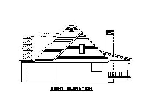 Home Plan Right Elevation of this 3-Bedroom,1853 Sq Ft Plan -153-1779