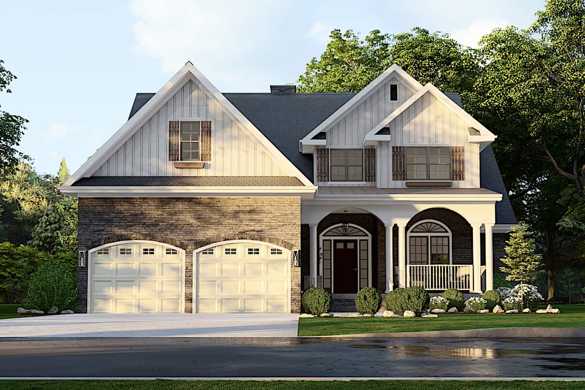 Front View of this 4-Bedroom, 2470 Sq Ft Plan - 153-1781