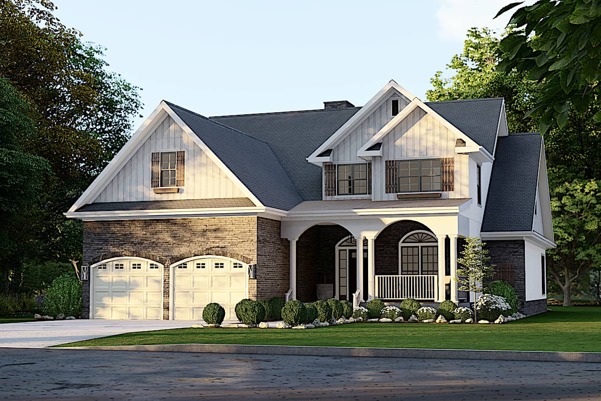 Country Craftsman home (ThePlanCollection: Plan #153-1781)