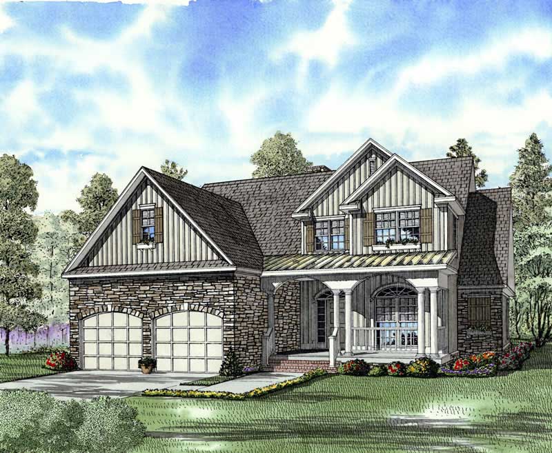 Front View of this 4-Bedroom, 2470 Sq Ft Plan - 153-1781