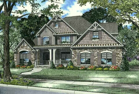 Front View of this 4-Bedroom, 2363 Sq Ft Plan - 153-1786