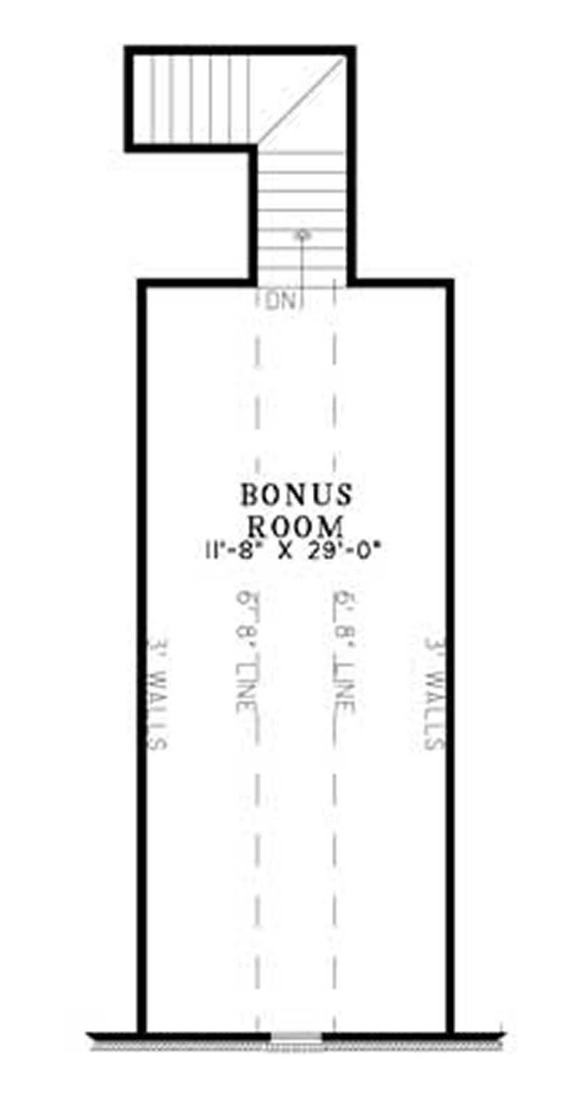 Floor Plan Second Story of Contemporary Plan #153-1793