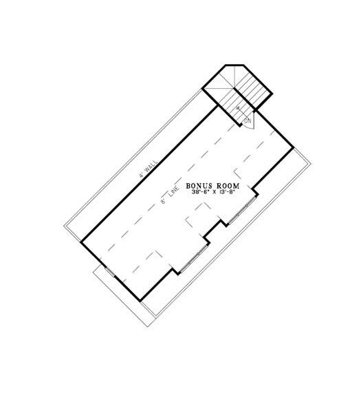 Floor Plan Bonus Room of Southern Plan #153-1794