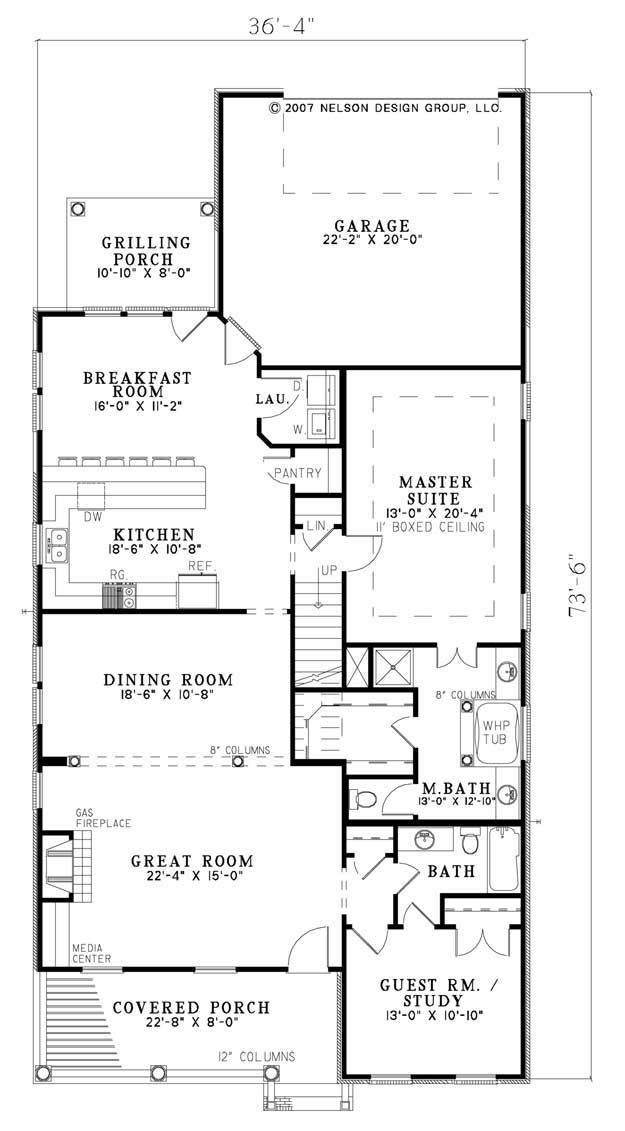 Floor Plan Fifth Story of Cape Cod Plan #153-1797