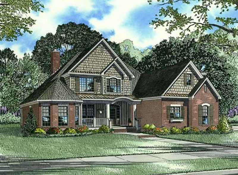 Home Plan Front Elevation of this 4-Bedroom,2852 Sq Ft Plan -153-1798