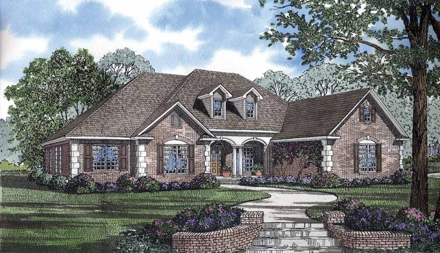 Front view of this 4-Bedroom, 2952 Sq Ft Plan - 153-1806