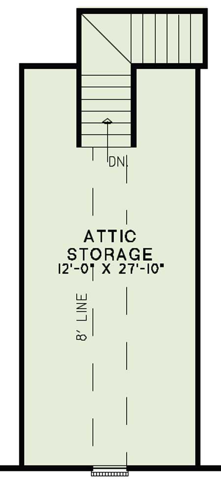 Floor Plan Bonus Room of Country Plan #153-1809