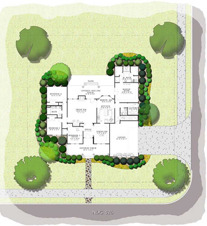 Aerial View of this 4-Bedroom, 2261 Sq Ft Plan - 153-1821