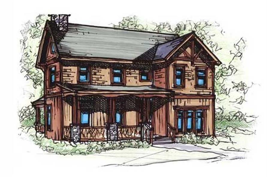 Front view of this 3-Bedroom, 1559 Sq Ft Plan - 153-1824