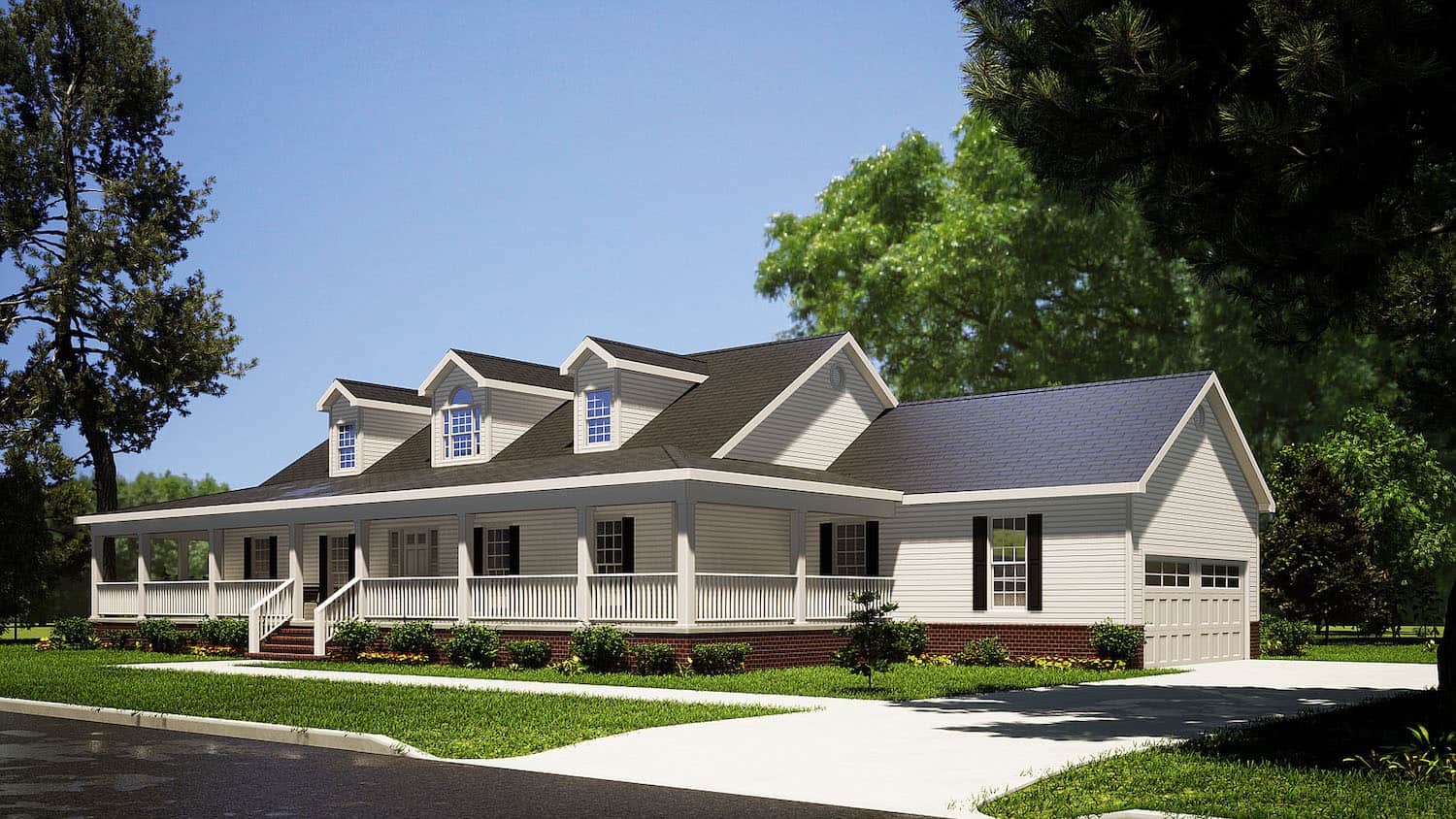 Right Side View of this 3-Bedroom, 1921 Sq Ft Plan - 153-1828