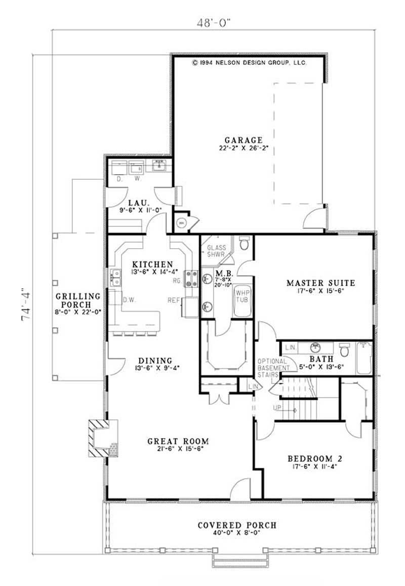 Floor Plan First Story of Plan #153-1835