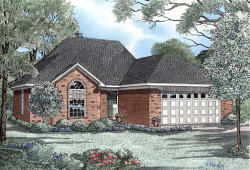 Front elevation of Small House Plans home (ThePlanCollection: House Plan #153-1851)
