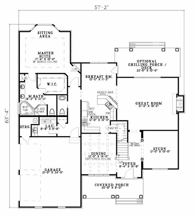 Main Level of Southern Plan #153-1858