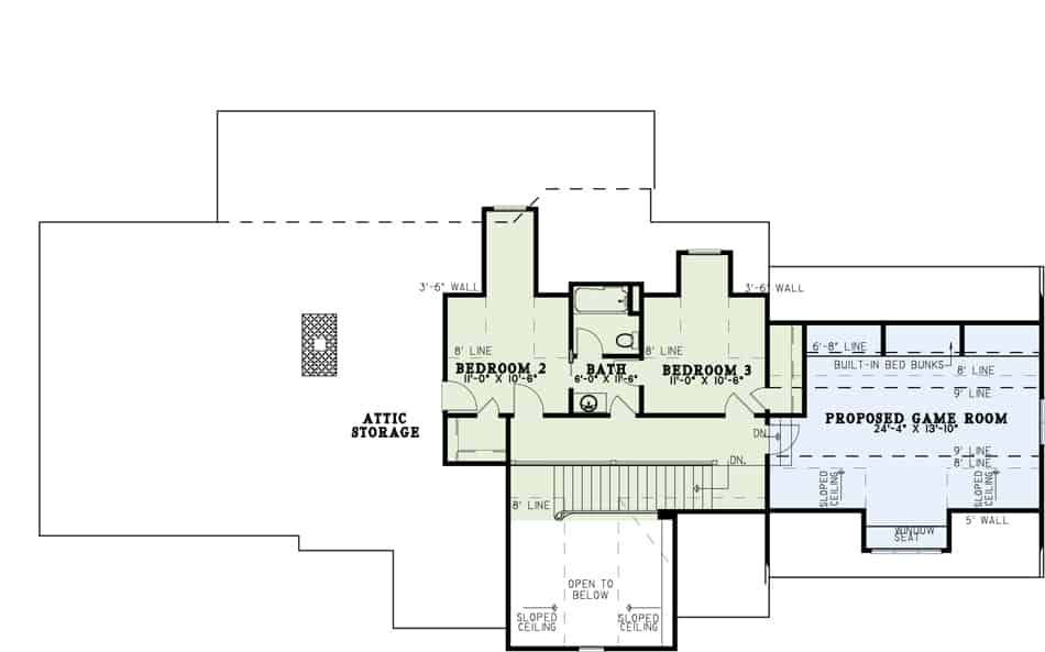 Upper Level of Country Plan #153-1865