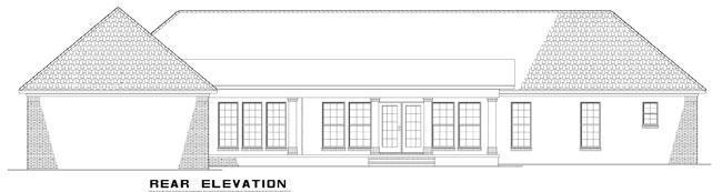 Home Plan Rear Elevation of this 3-Bedroom,2864 Sq Ft Plan -153-1866