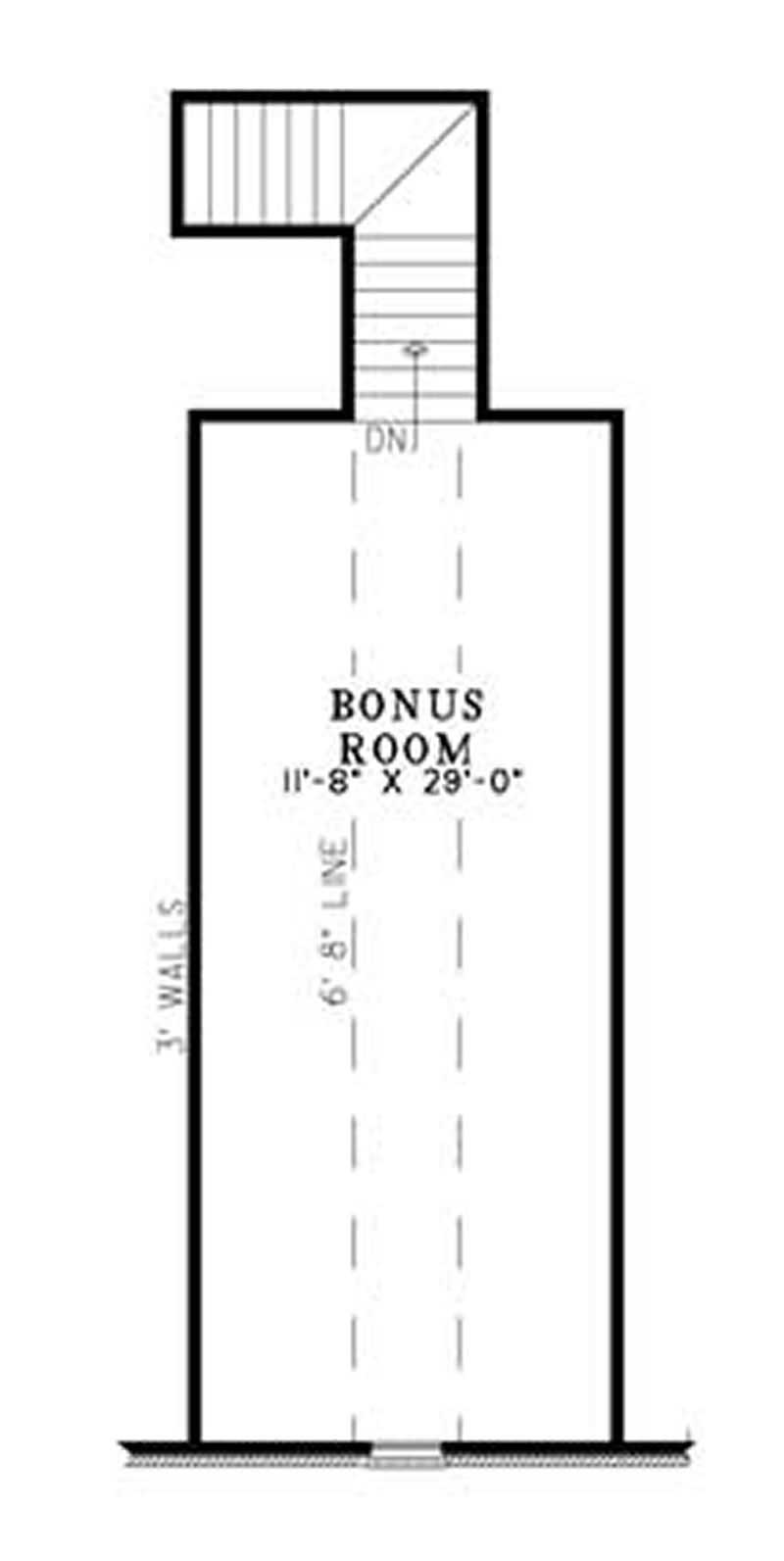 Floor Plan Bonus Room of In-Law Suite Plan #153-1868