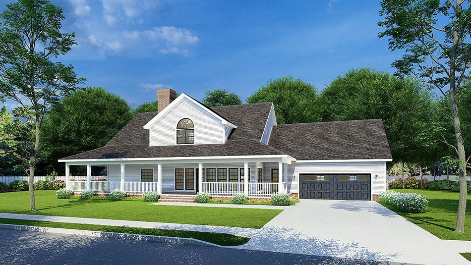 Home Plan Rear Elevation of this 3-Bedroom,2851 Sq Ft Plan -153-1877