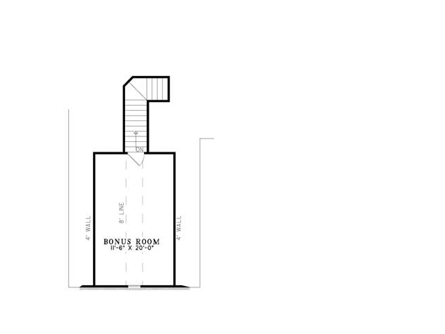 Floor Plan Bonus Room of Contemporary Plan #153-1881