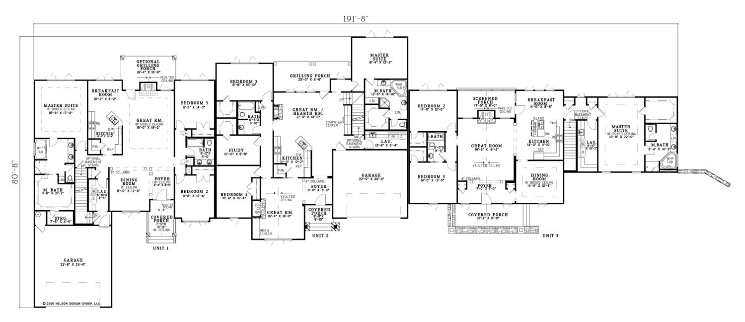 Floor Plan First Story of Craftsman Plan #153-1882