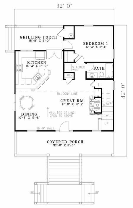 Floor Plan First Story of Country Plan #153-1886