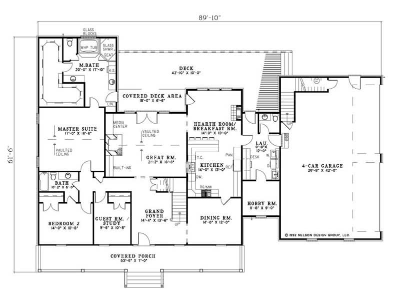Floor Plan First Story of Cape Cod Plan #153-1889