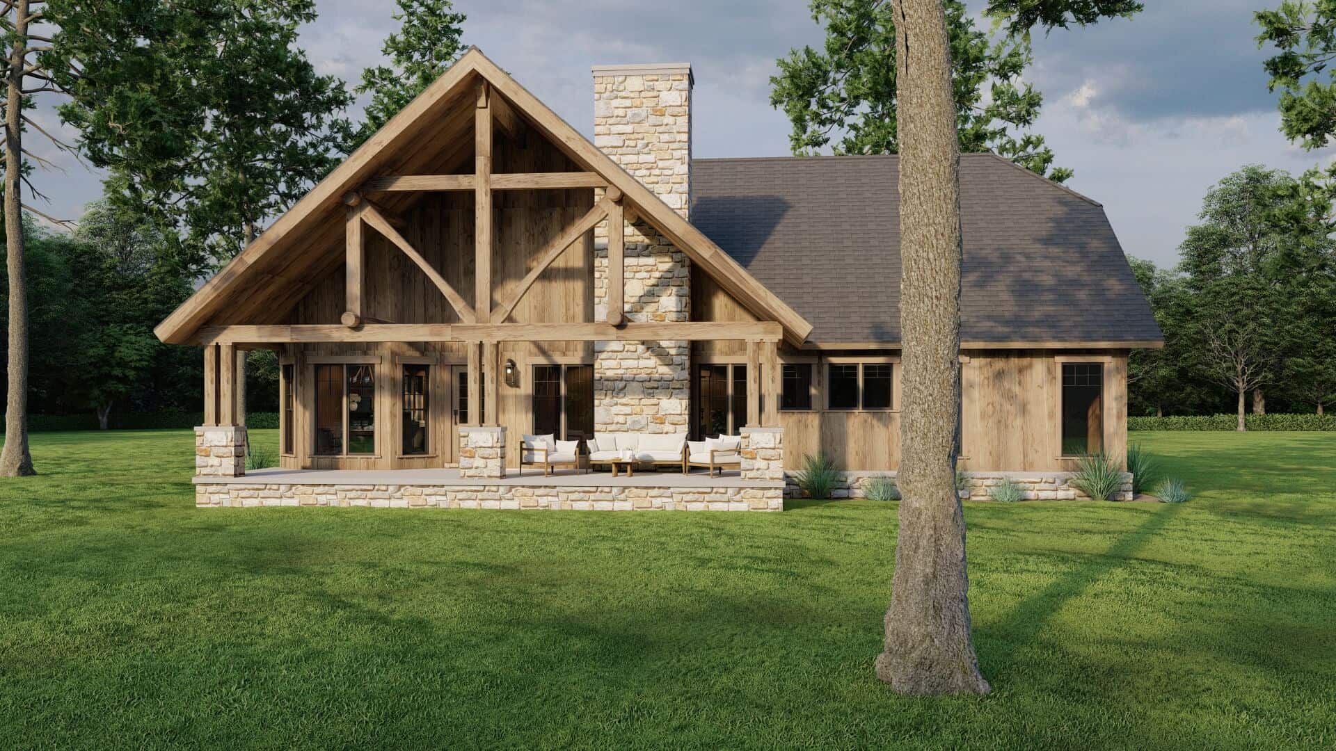 Rear View of this 4-Bedroom,2266 Sq Ft Plan -153-1892