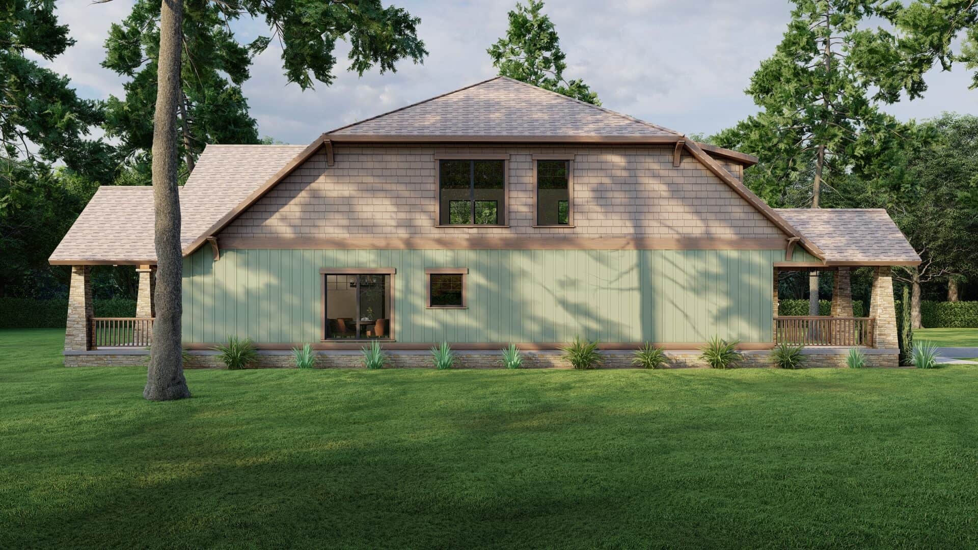 Left Side View of this 3-Bedroom,1890 Sq Ft Plan -153-1898