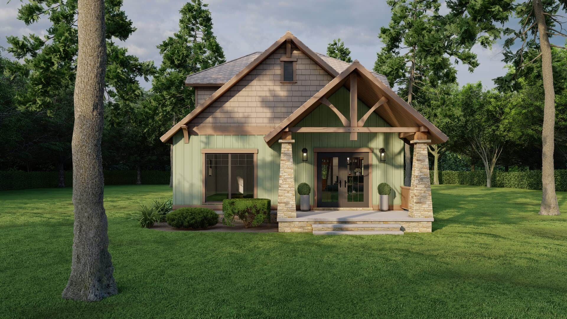 Rear View of this 3-Bedroom,1890 Sq Ft Plan -153-1898