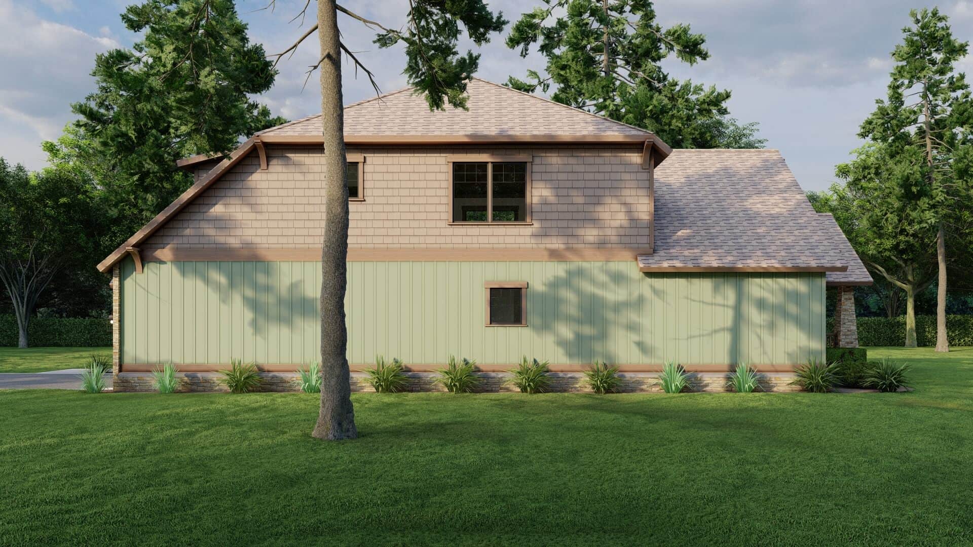 Right Side View of this 3-Bedroom,1890 Sq Ft Plan -153-1898