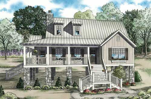 Front elevation of Country home (ThePlanCollection: House Plan #153-1899)