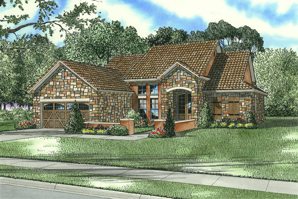 Front View of this 3-Bedroom, 1747 Sq Ft Plan - 153-1906