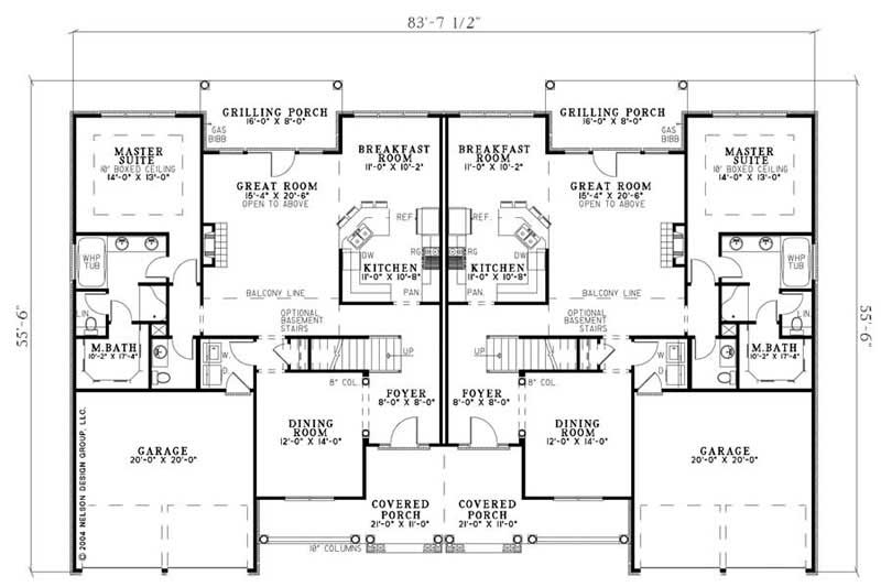 Floor Plan First Story of Craftsman Plan #153-1907